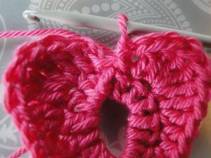 front worked slip stitch