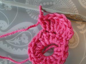 the stitches get smaller going towards the bottom