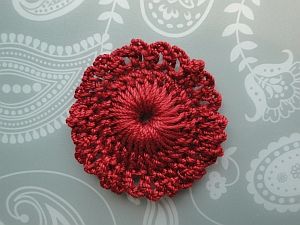 Red lacy flower. Red lacy flower.