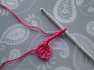 1st bobble and 5 ch worked 1st bobble and 5 ch worked