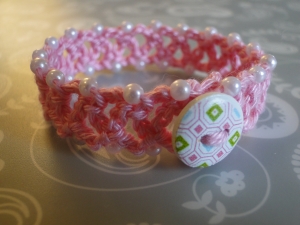 pink chainlace bracelet