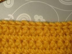 Completed row of slip stitch