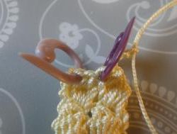 placement of 2 bobbles with stitch markers placement of 2 bobbles with stitch markers