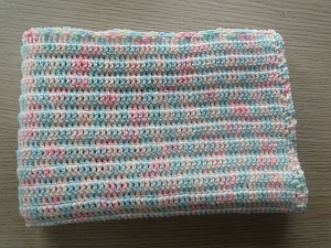 Folded crochet blanket