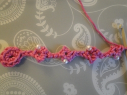 worked pattern with beads worked pattern with beads