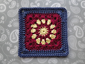 square with sun motif