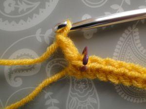 row with 2ch at the end row with 2ch at the end