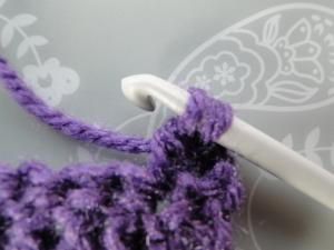 Two loops on hook for a dc2tog Two loops on hook for a dc2tog