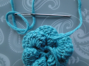 Weaving around the petals