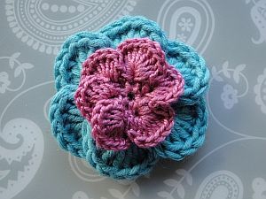 Baby blue and dark pink