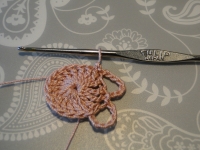 two 7 chain loops worked two 7 chain loops worked