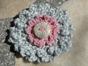 Grey and pink flower