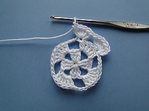 Two groups of stitches
