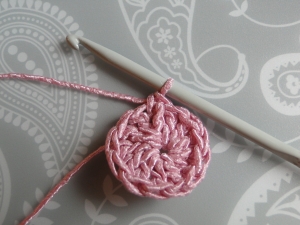 Joined into first stitch to complete first round