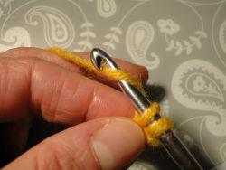 Yarn around hook again