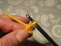 The finished single crochet stitch