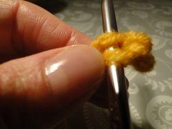 Beginning the second stitch