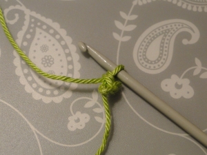 The beginning stitches