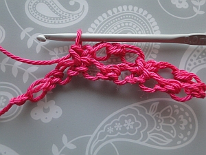 sc made after skipping next sc