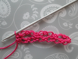 sc made into beginning chain stitch