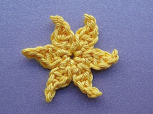 crochet sun shape