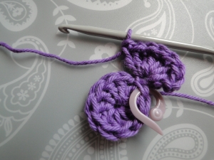 First petal crocheted First petal crocheted