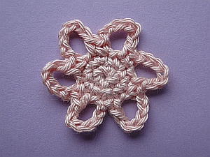 Pastel pink six petal flower
