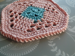 Close-up of finished edge